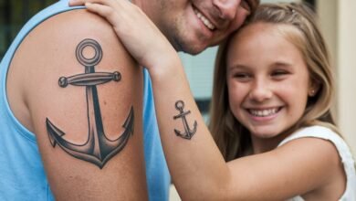 Matching Daughter and Father Tattoos