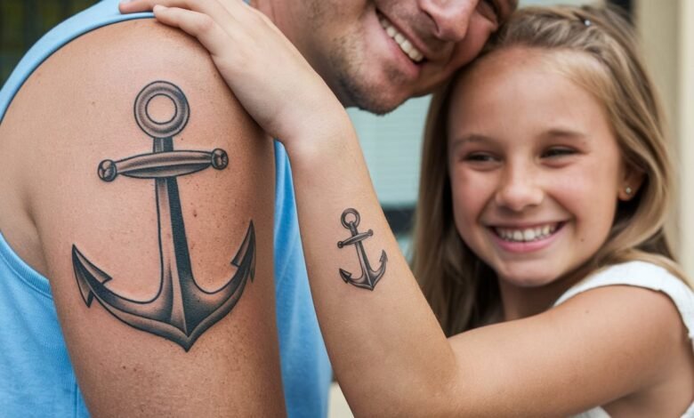 Matching Daughter and Father Tattoos