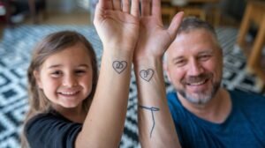 Matching Daughter and Father Tattoos